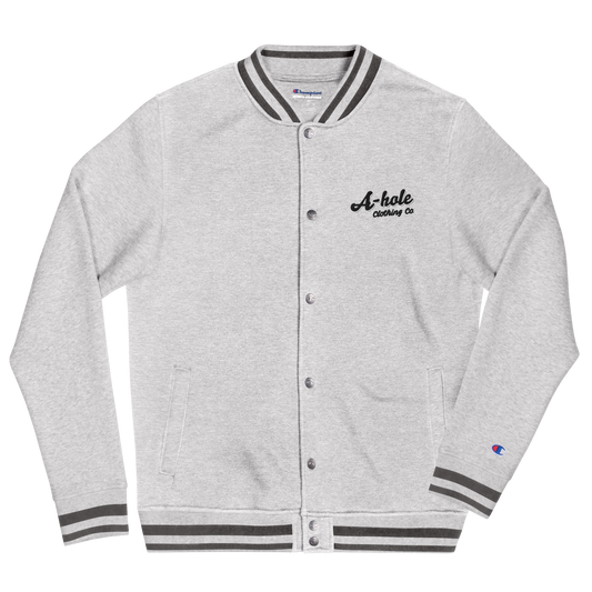A-Hole Logo Embroidered Champion Bomber Jacket