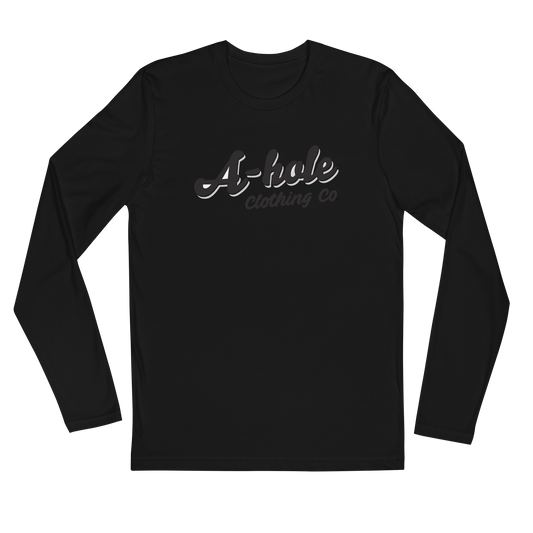 Men's A-Hole Logo Long Sleeve Fitted Crew