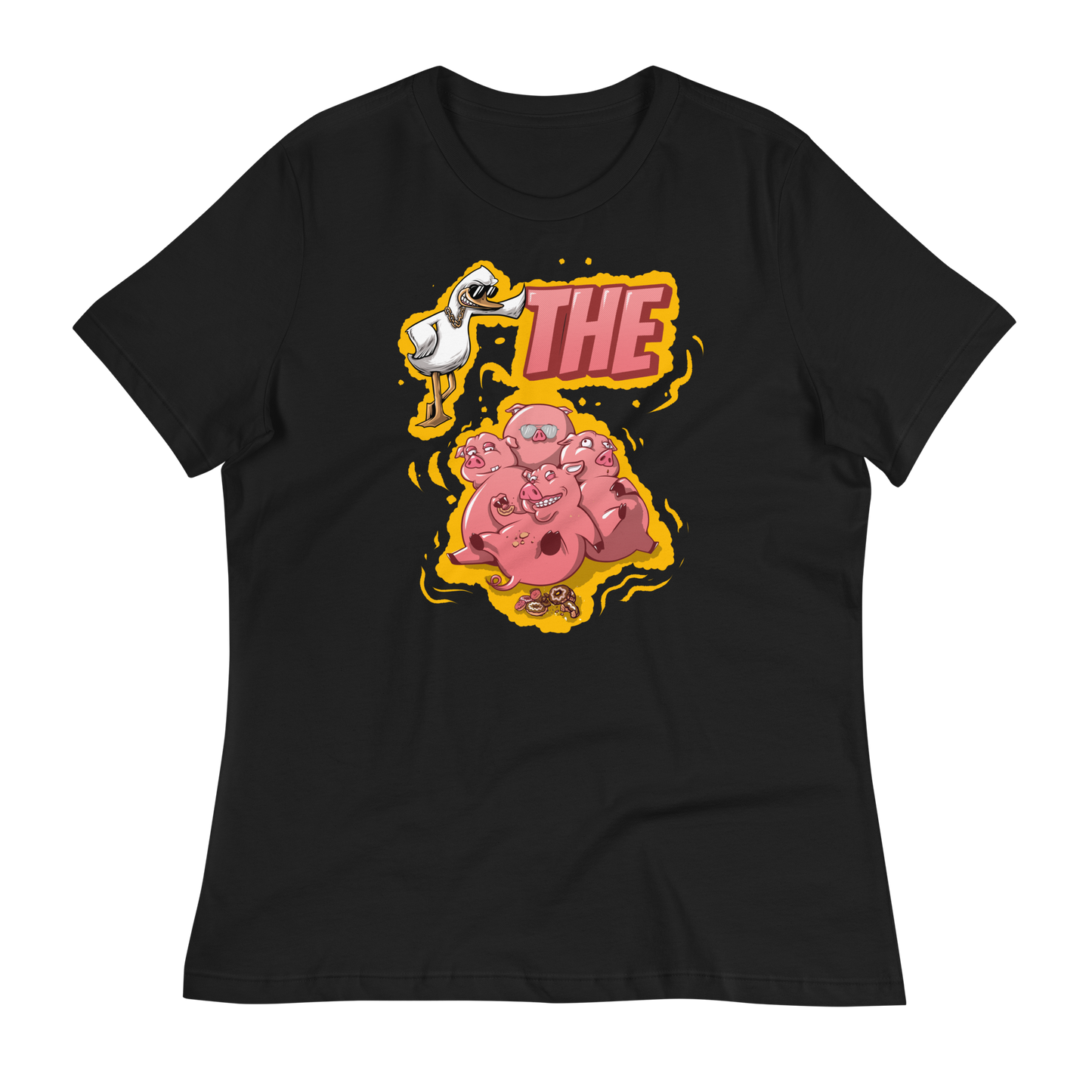 A-Hole "Duck The Pigs" Women's Relaxed T-Shirt