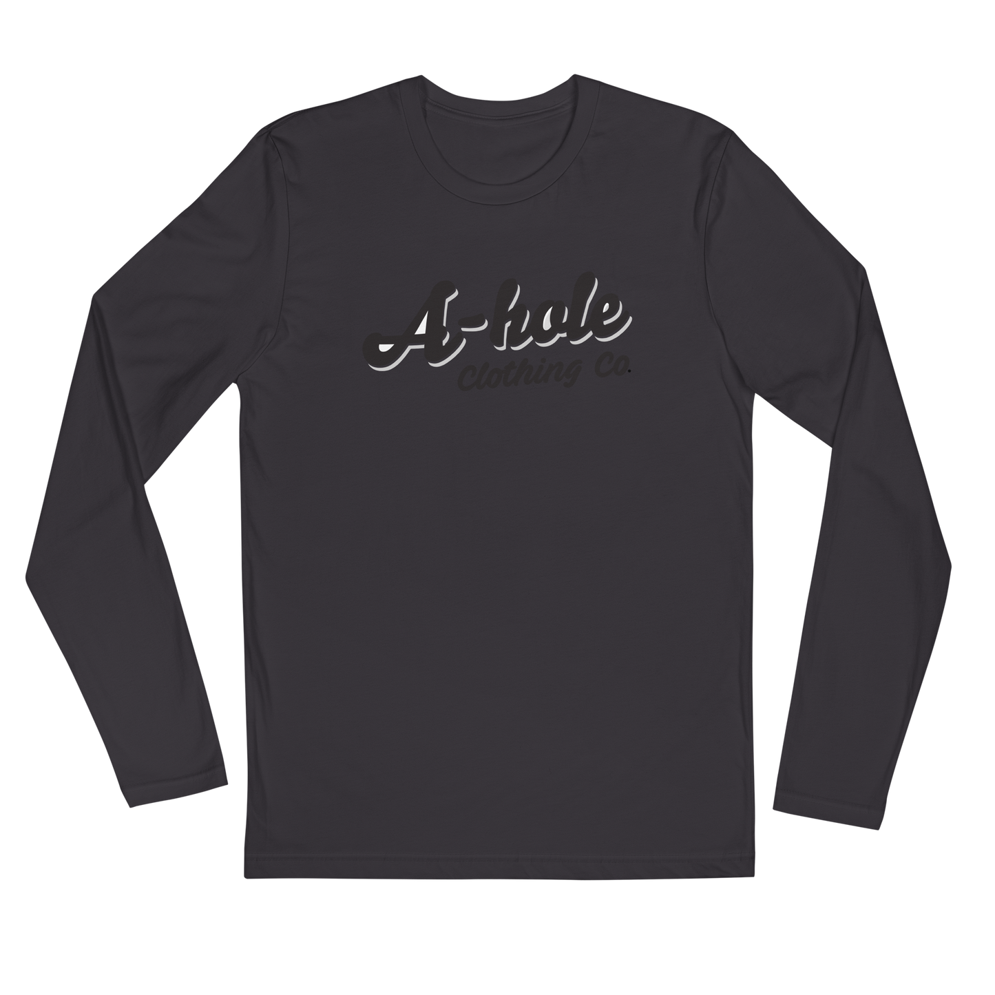 Men's A-Hole Logo Long Sleeve Fitted Crew