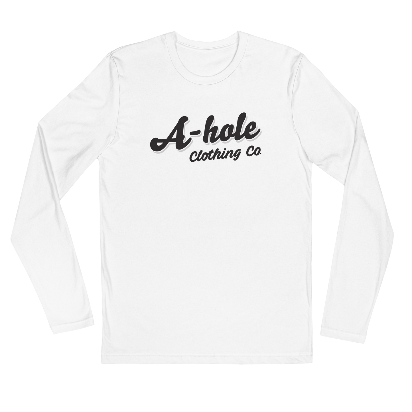 Men's A-Hole Logo Long Sleeve Fitted Crew